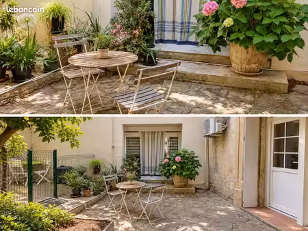 superbe t2 meublé de charme avec terrasse – castries centre – dpe b / clim & fibre