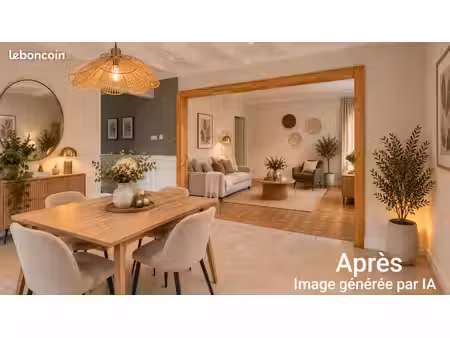 ? jonage – maison avec jardin + atelier – 2/3 chambres – 249 000