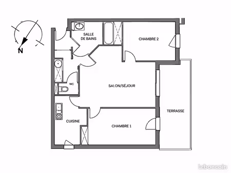 appartement 3 pièces 67 m²