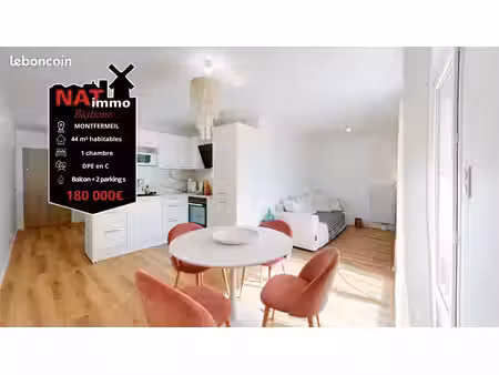 appartement 2 pièces 44 m²