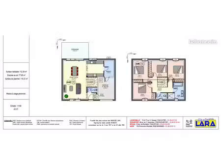 projet de construction d'une maison étage 112 m² avec terrain à la jarne (17)