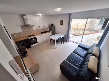 appartement meublé t2 avec jardin
