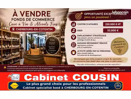 fonds de commerce caviste cherbourg en cotentin