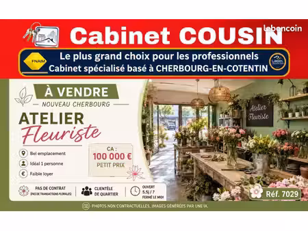 fonds de commerce fleuriste 40 m²