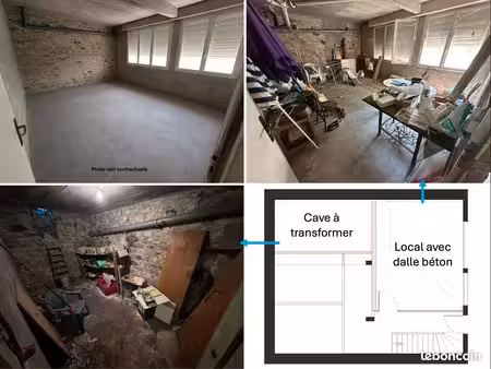 lorient - local à transformer en appartement avec jardin privatif - 33 à 46m2