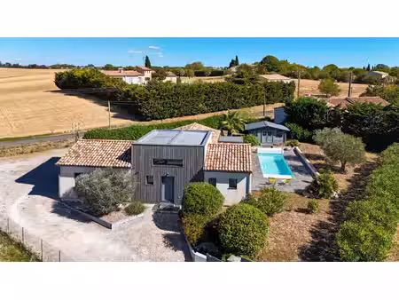 maison contemporaine ossature bois 130 m² avec piscine et terrain 1300 m2