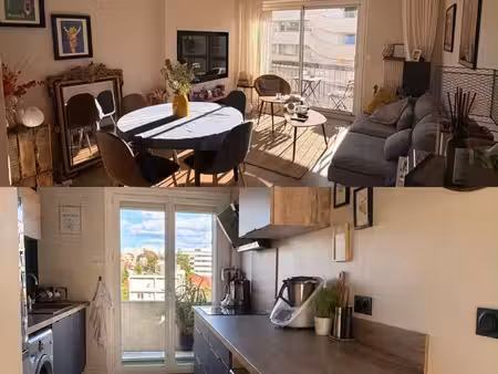 clermont-ferrand – appartement 59 m2 rénové  2 chambres  3 balcons & parking
