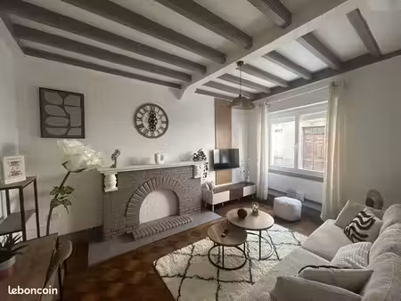 maison de ville  meublée  hypercentre  jardin 110m2  cave  50m du marche  refaite et décor