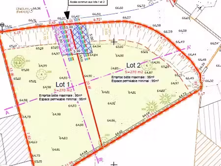 terrain 270 m² prades-le-lez