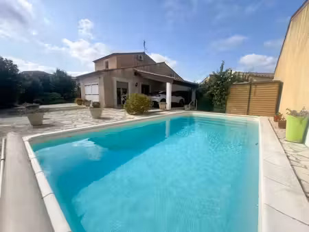 lunel nord : à vendre villa 141 m2 avec piscine et annexe