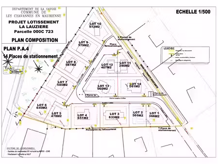 vente terrain à bâtir 605 m²