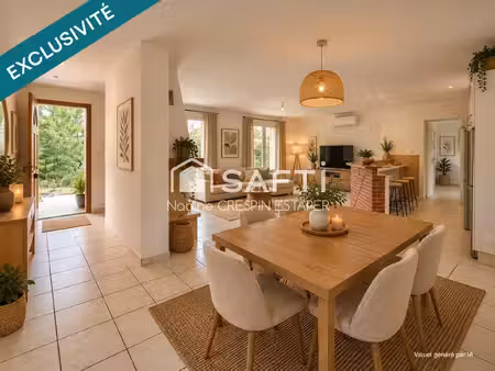 villebrumier – maison t4 de plain-pied d'environ 118 m² avec garage et terrain de 930 m²