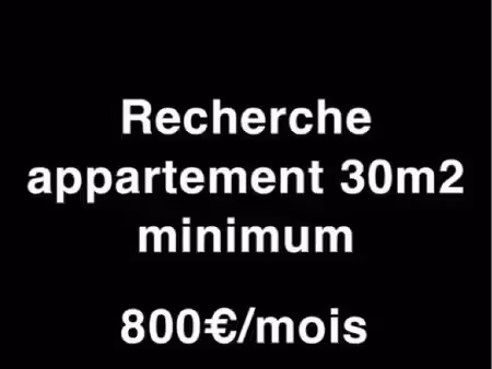 recherche appartement urgent 30m2 800max