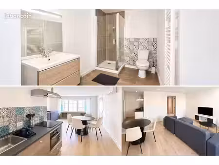à louer – t2 meublé rénové 44 m² – rez-de-chaussée – paulhan