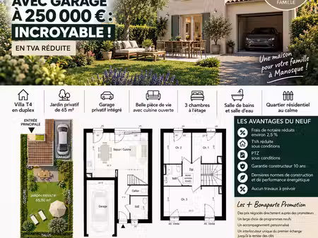 vente maison 3 pièces 75 m² manosque (04100)