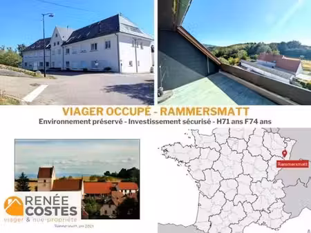 viager occupé - f74-h71 ans - rammersmatt (68800)