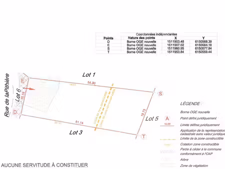 vente terrain à bâtir 932 m²