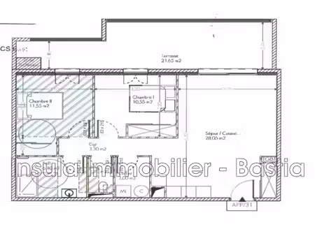 location appartement 3 pièces 64.4 m² à borgo (20290)  811 €