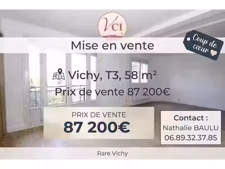 achat appartement 3 pièces 58m²