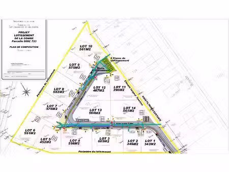 vente terrain à bâtir 343 m²