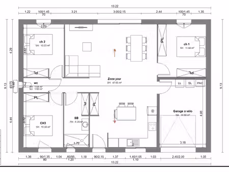 vente maison neuf 4 pièces 87m2 saint-jean-de-liversay - 197400 € - surface privée