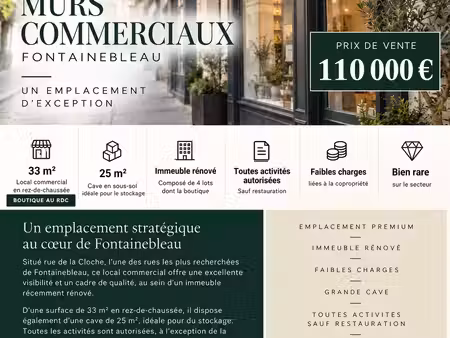 boutique/local commercial à fontainebleau (77300)