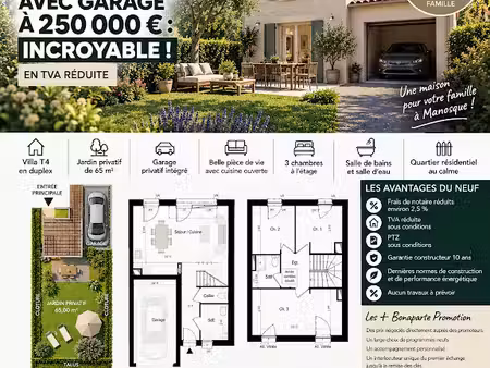 vente maison 4 pièces 75 m² à manosque (04100)  250 000 €