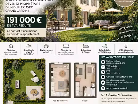 vente appartement 3 pièces 60 m² à manosque (04100)  191 000 €
