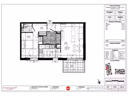 appartement 2 pièces 54 m²
