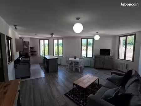 appartement t3 duplex meublé de standing à seyssel (74) – 74 m² – vue rhône