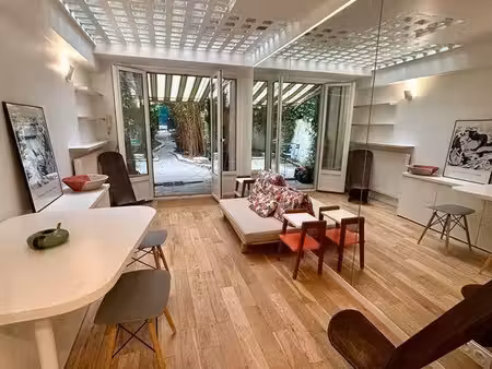 beau studio / 2p meublé 35m² + jardin neuilly