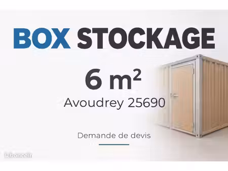 ? box de stockage 6 m² disponible