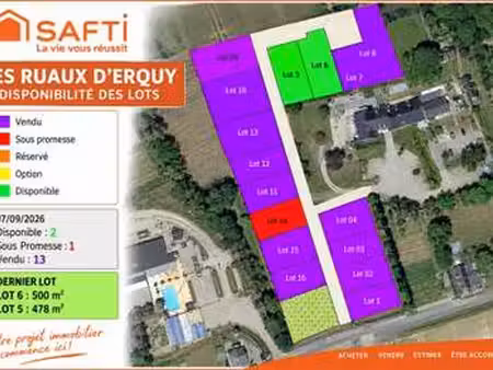 vente terrain à erquy (22430) : à vendre / 478m² erquy