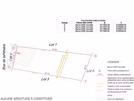 vente terrain 932 m² tercé (86800)