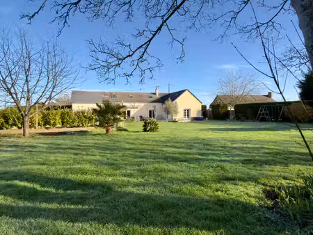 chouze sur loire  maison tuffeau 4 chambres avec vie de plain-pied sur jardin arboré clos