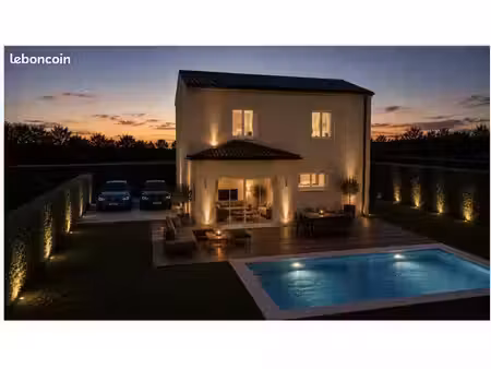 maison neuve 98 m² avec 4 chambres et garage sur terrain viabilisé de 300 m² à rognes (138