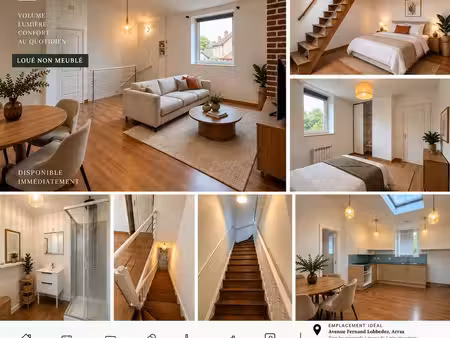 arras – appartement esprit loft rénové – 53 m² – 2 chambres