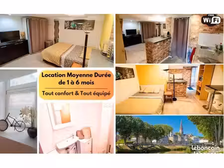 studio entièrement aménagé pour location moyenne durée