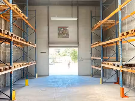 hangar 100 m² – hauteur 6 m  racks et parking - bravone – location 700 ttc / mois