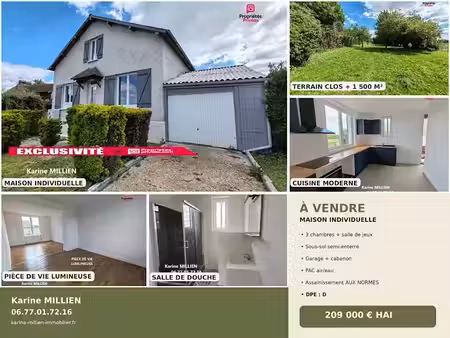 vente maison 5 pièces 107 m² à acon (27570)  209 000 €