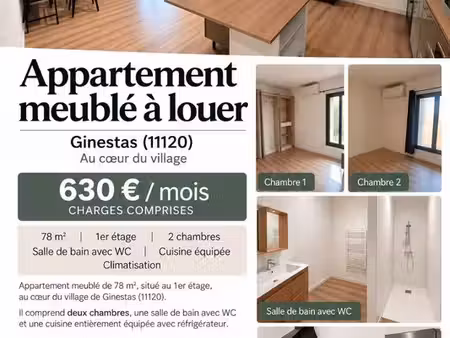 appartement meublé ginestas
