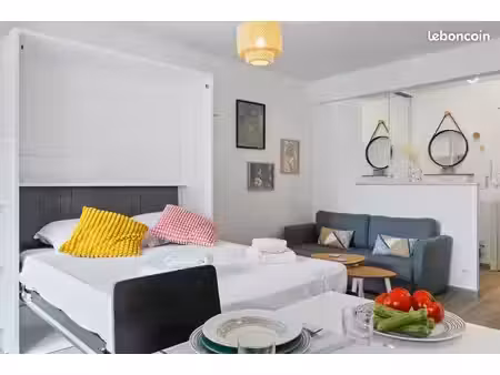 t2 étudiant meublé et climatisé – 27 m² avec balcon – nice