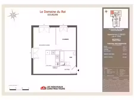 location appartement 2 pièces 47 m² à dourdan (91410)  774 €