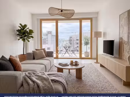 lyon 7 - appartement de 84 90 m² - 3 chamnbres - 2 loggias - ga