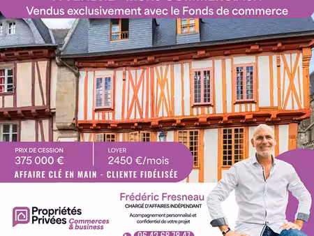 vannes centre - murs commerciaux avec logement? restauration