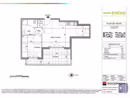 appartement à louer 2 pièces 43.93 m² - saint-martin-du-var (06) - 831€