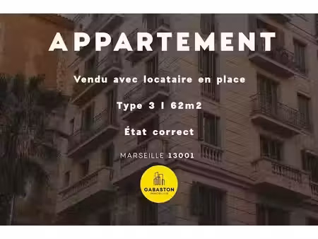 vente appartement 3 pièces 61.17 m² à marseille 1er (13001)  110 000 €