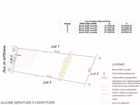 vente terrain 932 m² à tercé (86800)  34 000 €