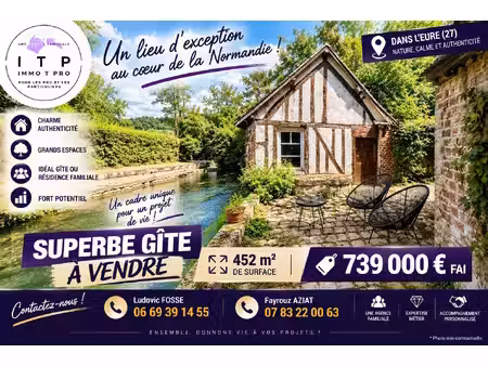 achat local commercial 452m² acquigny 27400