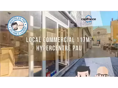 vente commerce 3 pièces 161 m² pau (64000)